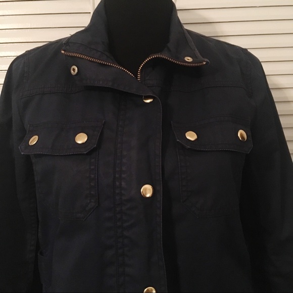 J. Crew blue utility zip up jacket - Picture 3 of 8